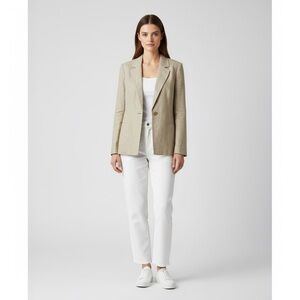 Addition Elle linen and viscose Women's Beige Blazer size 16 lagenlook